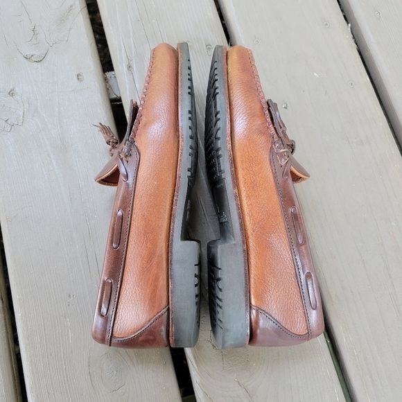 Allen Edmonds Nashua Two Tone Brown Tassel Kiltie Fringe Tassel Loafers Men's 10 - Picture 3 of 8